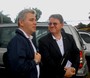 Jim Pierce, Peninsula Rotarian and Past Governor of Rotary District 7600, talks with Franco Alvarenga, President of the Escazu Rotary Club.